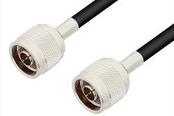 75 Ohm N Male to 75 Ohm N Male Cable 12 Inch Length Using 75 Ohm RG59 Coax, RoHS