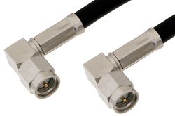 SMA Male Right Angle to SMA Male Right Angle Cable Using PE-C195 Coax