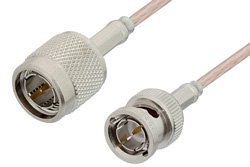 75 Ohm TNC Male to 75 Ohm BNC Male Cable 12 Inch Length Using 75 Ohm RG179 Coax, RoHS