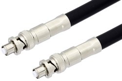 SHV Plug to SHV Plug Cable 12 Inch Length Using RG213 Coax