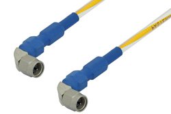 SMA Male Right Angle to SMA Male Right Angle Precision Cable 30 Inch Length Using 150 Series Coax, RoHS