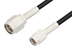 SMA Male to SSMA Male Cable 18 Inch Length Using RG174 Coax, RoHS