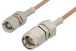 SMA Male to SMC Plug Cable 72 Inch Length Using RG178 Coax, RoHS