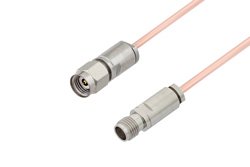 2.4mm Male to 2.4mm Female Cable 12 Inch Length Using RG405 Coax