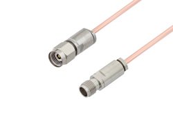2.4mm Male to 2.4mm Female Cable 24 Inch Length Using RG405 Coax