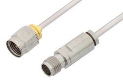 2.4mm Male to 2.4mm Female Cable 12 Inch Length Using PE-SR405AL Coax, RoHS