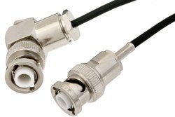 MHV Male to MHV Male Right Angle Cable 60 Inch Length Using RG174 Coax