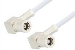 SMB Plug Right Angle to SMB Plug Right Angle Cable 24 Inch Length Using RG188 Coax, RoHS