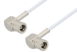 SMB Plug Right Angle to SMB Plug Right Angle Cable 12 Inch Length Using RG196 Coax