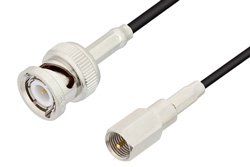 FME Plug to BNC Male Cable 12 Inch Length Using RG174 Coax