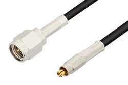 SMA Male to MC-Card Plug Cable 12 Inch Length Using RG174 Coax, RoHS