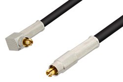 MC-Card Plug to MC-Card Plug Right Angle Cable 12 Inch Length Using RG174 Coax, RoHS