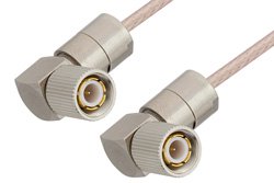 75 Ohm 1.6/5.6 Plug Right Angle to 75 Ohm 1.6/5.6 Plug Right Angle Cable Using 75 Ohm RG179 Coax, RoHS
