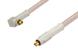 MC-Card Plug to MC-Card Plug Right Angle Cable 12 Inch Length Using RG316 Coax