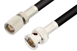 75 Ohm 1.6/5.6 Plug to 75 Ohm BNC Male Cable 60 Inch Length Using 75 Ohm RG59 Coax