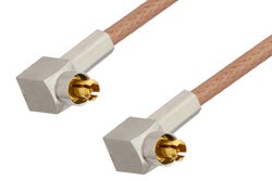 MC-Card Plug Right Angle to MC-Card Plug Right Angle Cable 36 Inch Length Using RG178 Coax, RoHS