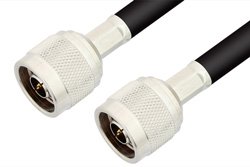 75 Ohm N Male to 75 Ohm N Male Cable 72 Inch Length Using 75 Ohm RG6 Coax, RoHS