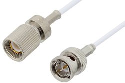 75 Ohm 1.6/5.6 Plug to 75 Ohm BNC Male Cable Using 75 Ohm RG187 Coax, RoHS