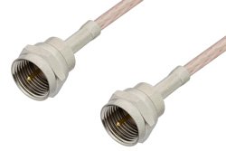 75 Ohm F Male to 75 Ohm F Male Cable 24 Inch Length Using 75 Ohm RG179 Coax