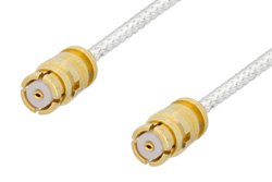 SMP Female to SMP Female Cable 12 Inch Length Using PE-SR047FL Coax, RoHS