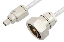 SMA Male to 7/16 DIN Male Cable 12 Inch Length Using PE-SR401FL Coax, RoHS