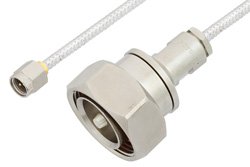 SMA Male to 7/16 DIN Male Cable 12 Inch Length Using PE-SR402FL Coax