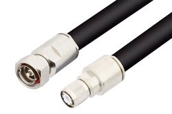7/16 DIN Male to HN Male Cable Using RG218 Coax in 100CM