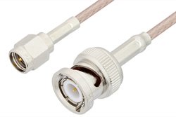 SMA Male to BNC Male Cable Using 75 Ohm RG179 Coax