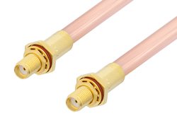 SMA Female Bulkhead to SMA Female Bulkhead Cable Using RG401 Coax
