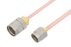 2.92mm Male to 1.85mm Male Cable 6 Inch Length Using RG405 Coax, LF Solder, RoHS