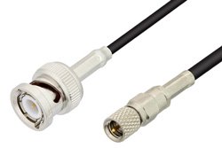 10-32 Male to BNC Male Cable Using RG174 Coax, LF Solder, RoHS
