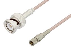 10-32 Male to BNC Male Cable Using RG316 Coax, LF Solder, RoHS