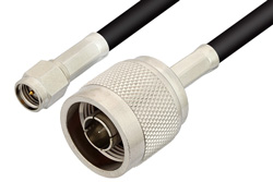 SMA Male to N Male Cable 72 Inch Length Using 53 Ohm RG55 Coax