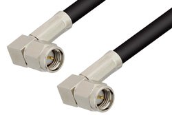 SMA Male Right Angle to SMA Male Right Angle Cable Using RG58 Coax