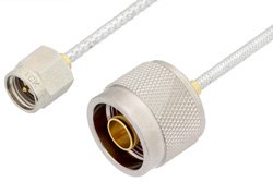 SMA Male to N Male Cable Using PE-SR405FL Coax