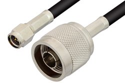 SMA Male to N Male Cable Using RG58 Coax, RoHS