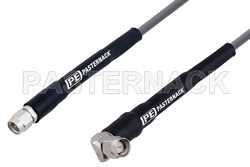 SMA Male to SMA Male Right Angle Test Cable 100 CM Length Using PE-P160 Coax, RoHS