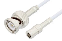 SMB Plug to BNC Male Cable 24 Inch Length Using RG188 Coax, RoHS