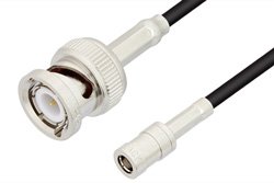 SMB Plug to BNC Male Cable 48 Inch Length Using RG174 Coax