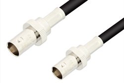 BNC Female to BNC Female Cable 72 Inch Length Using 75 Ohm RG59 Coax, RoHS
