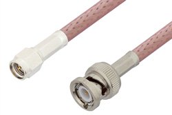SMA Male to BNC Male Cable 36 Inch Length Using RG142 Coax