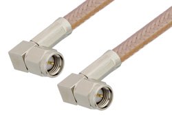 SMA Male Right Angle to SMA Male Right Angle Cable 72 Inch Length Using RG400 Coax