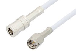 SMA Male to SMB Plug Cable 12 Inch Length Using RG188-DS Coax, RoHS