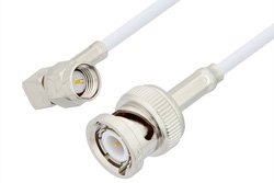 SMA Male Right Angle to BNC Male Cable 12 Inch Length Using RG188 Coax