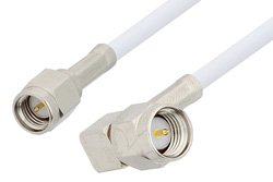SMA Male to SMA Male Right Angle Cable Using RG188-DS Coax