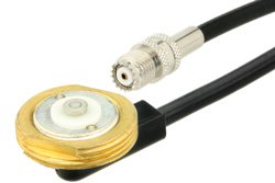 Mini UHF Female to NMO Mount Connector Cable 120 Inch Length Using RG58 Coax