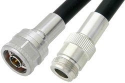 N Male to N Female With Knurl Cable 72 Inch Length Using PE-C400 Coax