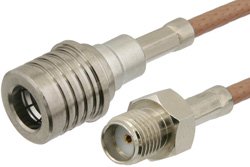 SMA Female to QMA Male Cable 72 Inch Length Using RG316-DS Coax