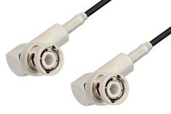 BNC Male Right Angle to BNC Male Right Angle Cable Using PE-B100 Coax
