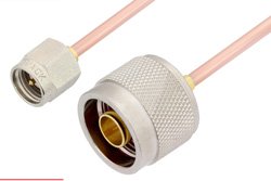 SMA Male to N Male Cable Using RG405 Coax